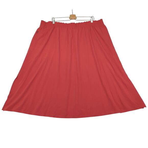 Athleta Savannah Skirt Midi Current Red Burnt Orange Women's 3X‎ 798610 Flowy - Picture 1 of 5